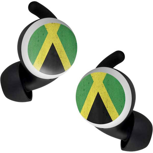 Jamaica Flag Distressed Google Pixel Buds Skin